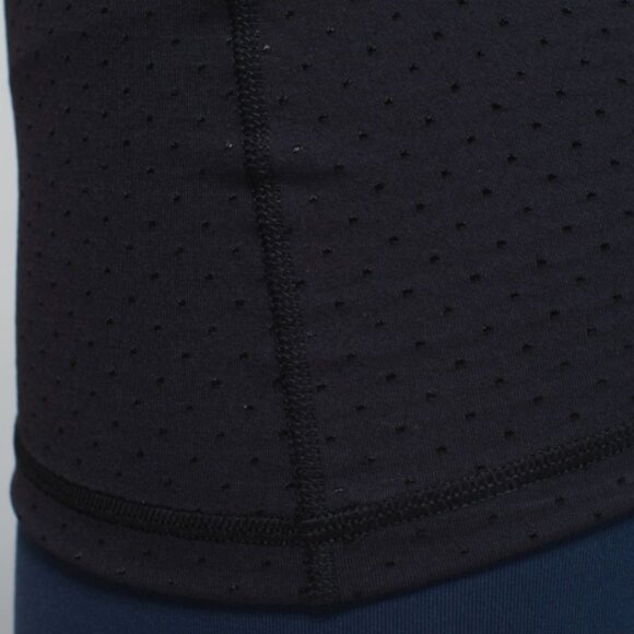Lululemon Power Y Perforated Racerback Luon Athletic Tank Top Shine Dot Black - Picture 2 of 4